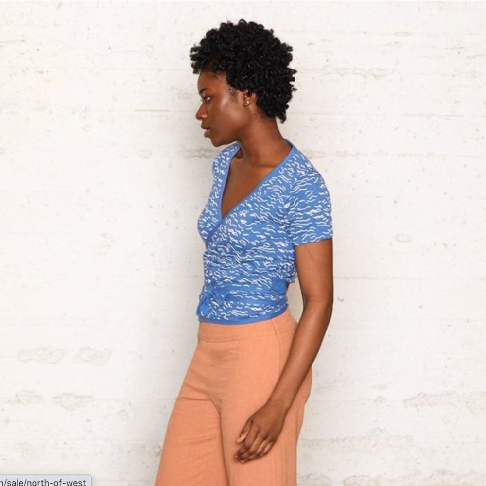 Knit Wrap Top - Riviera - Picture 3 of 7